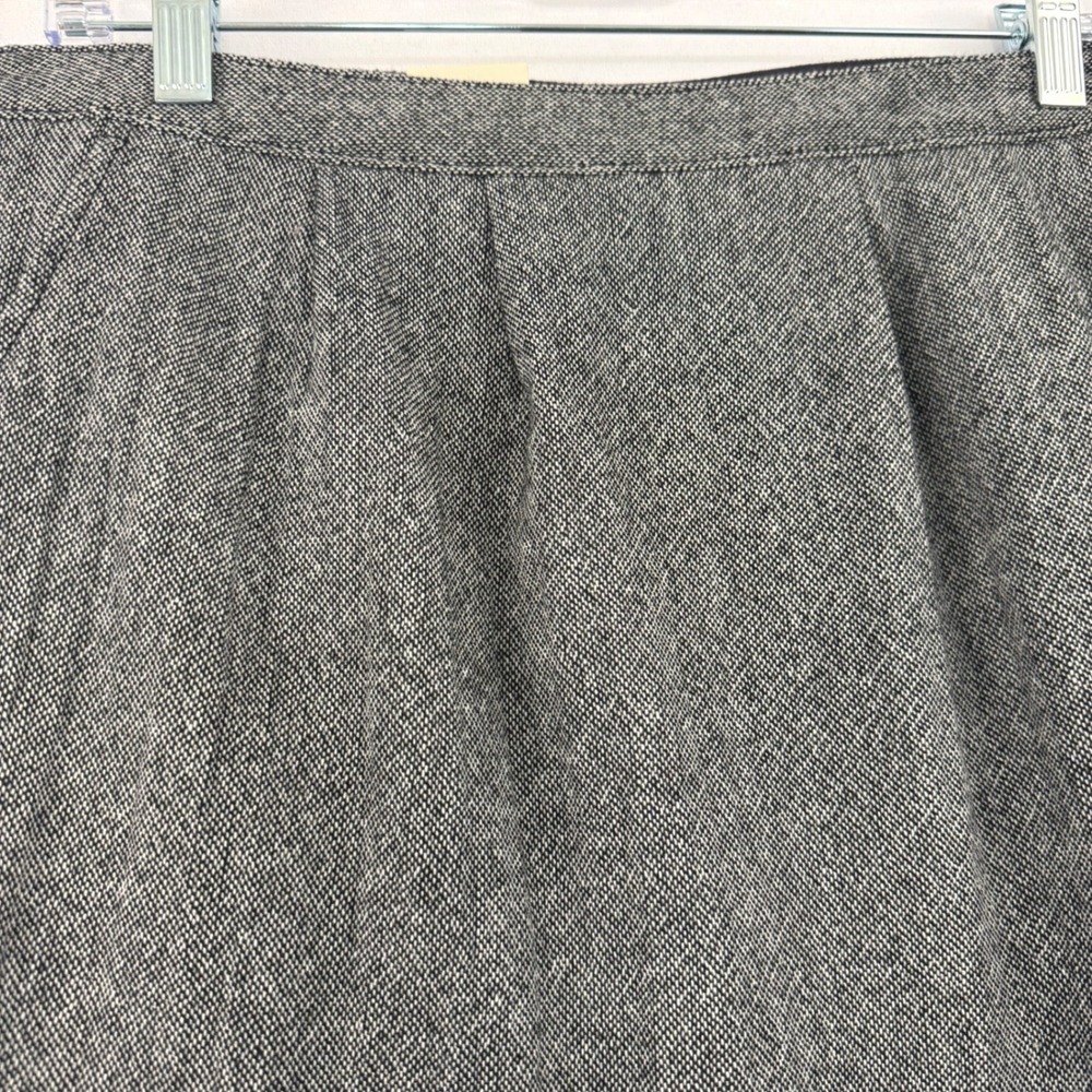 NWT Old Navy Womens Tweed Skirt Size 12 Black White‎ Wool Blend Lined Zipper